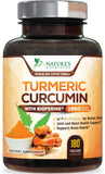 Nature's Nutrition cúrcuma cápsulas en botella para soporte articular y movilidad