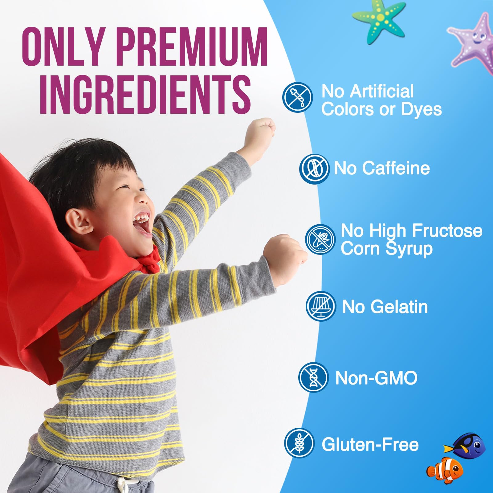 Gomitas con vitamina C, zinc y echinacea para niños, sabor agradable y práctico.