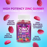 Nature's Nutrition Zinc 50mg Gummies, uso diario práctico para adultos.