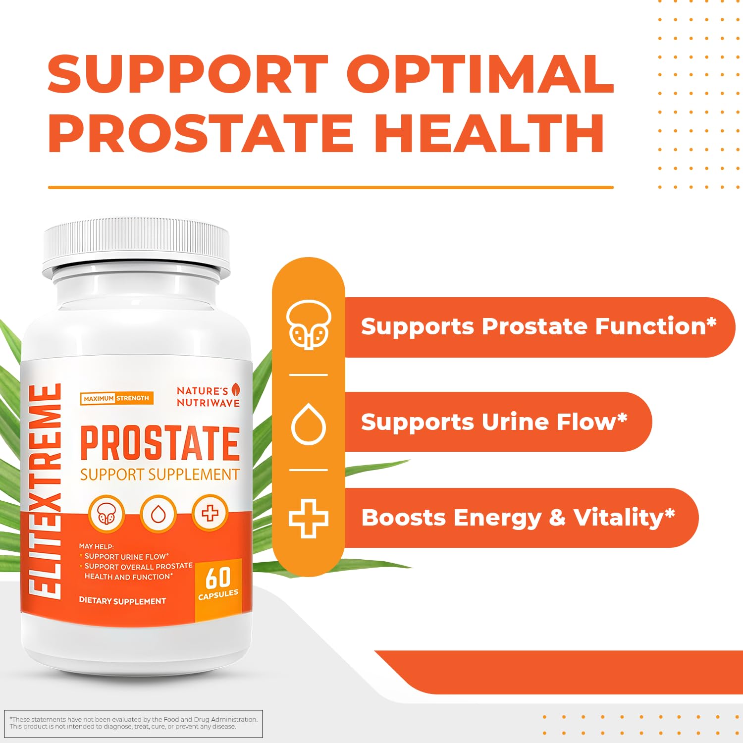 Nature’s NutriWave EliteXtreme en envase con 60 cápsulas para uso continuo.