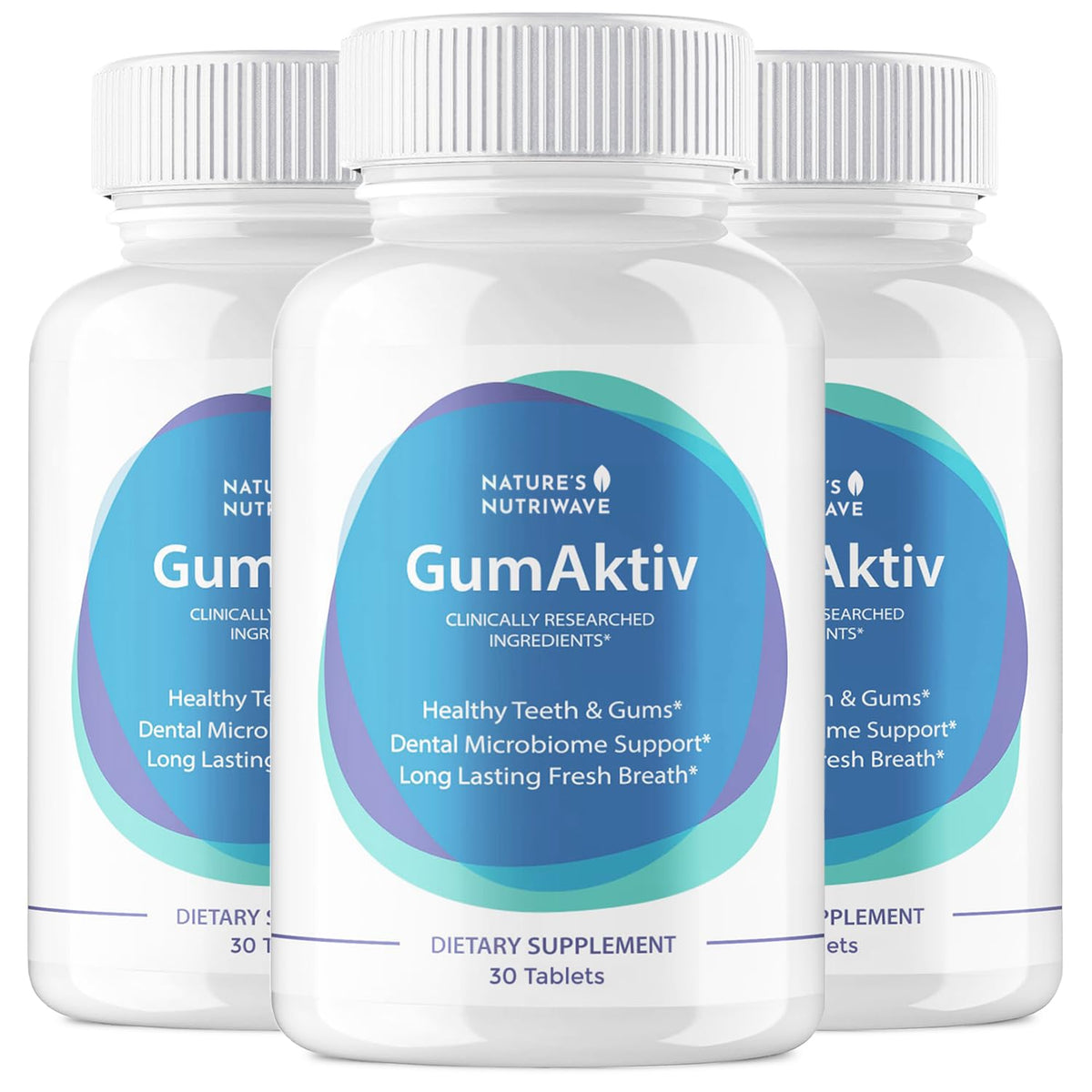 GumAktiv equilibra la boca en primer plano para sonrisa más fresca.