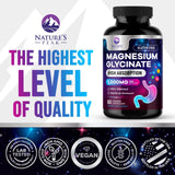 Nature's Peak Magnesio Glicinato: soporte para nervios y función normal.