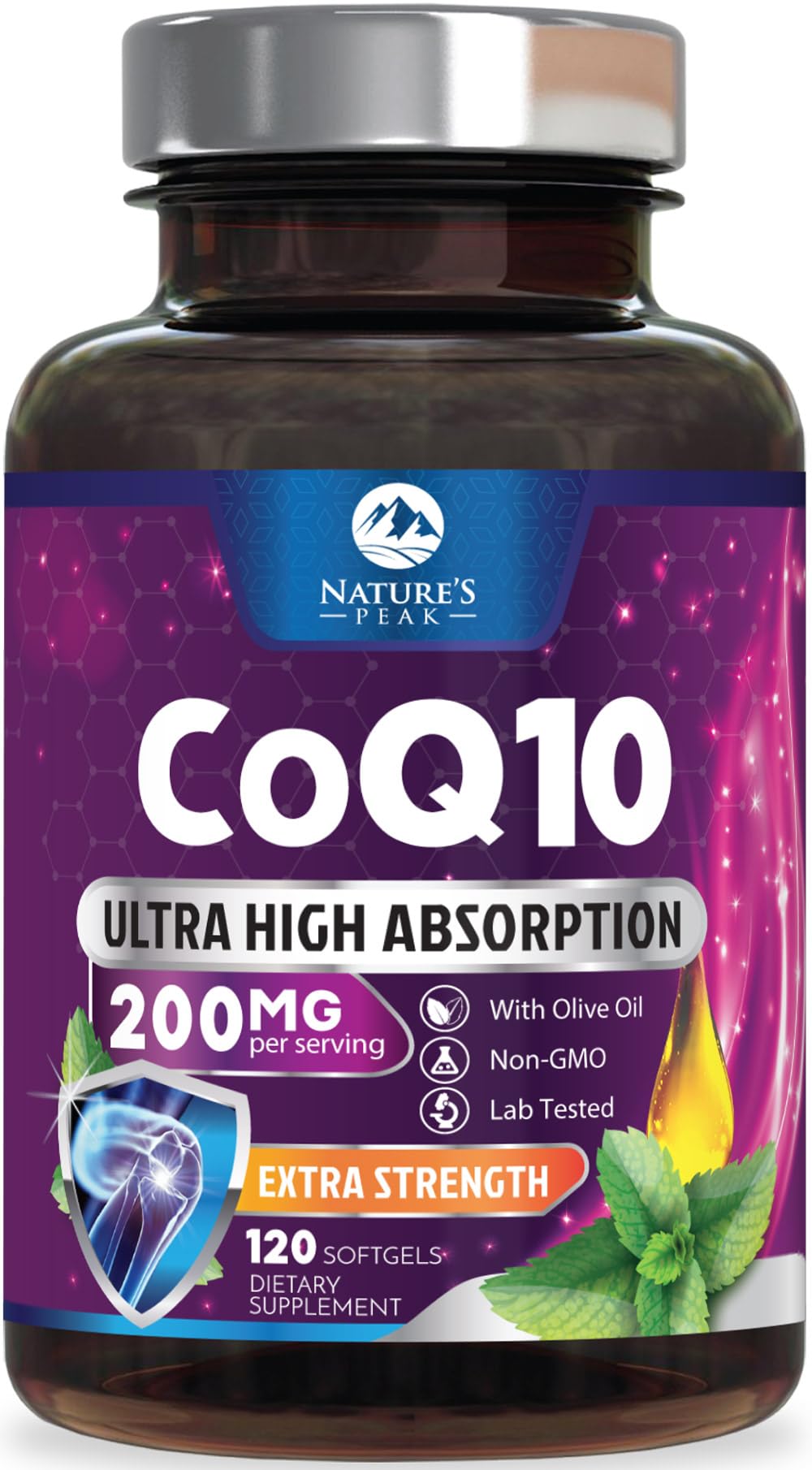 Nature's Peak CoQ10 cápsula blanda para energía diaria y salud cardíaca