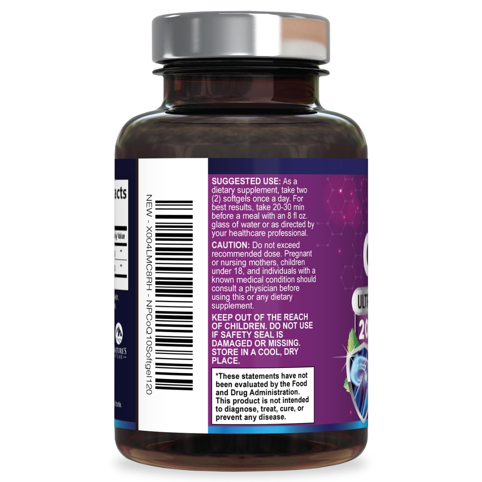 Nature's Peak CoQ10 fácil de incorporar en la rutina diaria