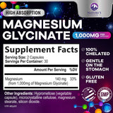 Nature's Peak cápsulas magnesio glicinato de digestión suave para estómagos sensibles.