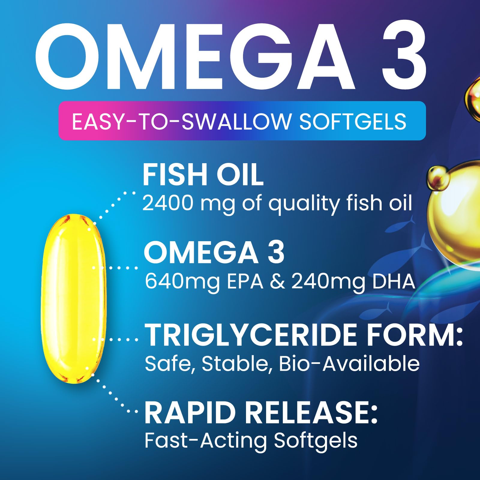 Nature's Peak Omega3 dosis diaria; dosis única para rutina saludable.