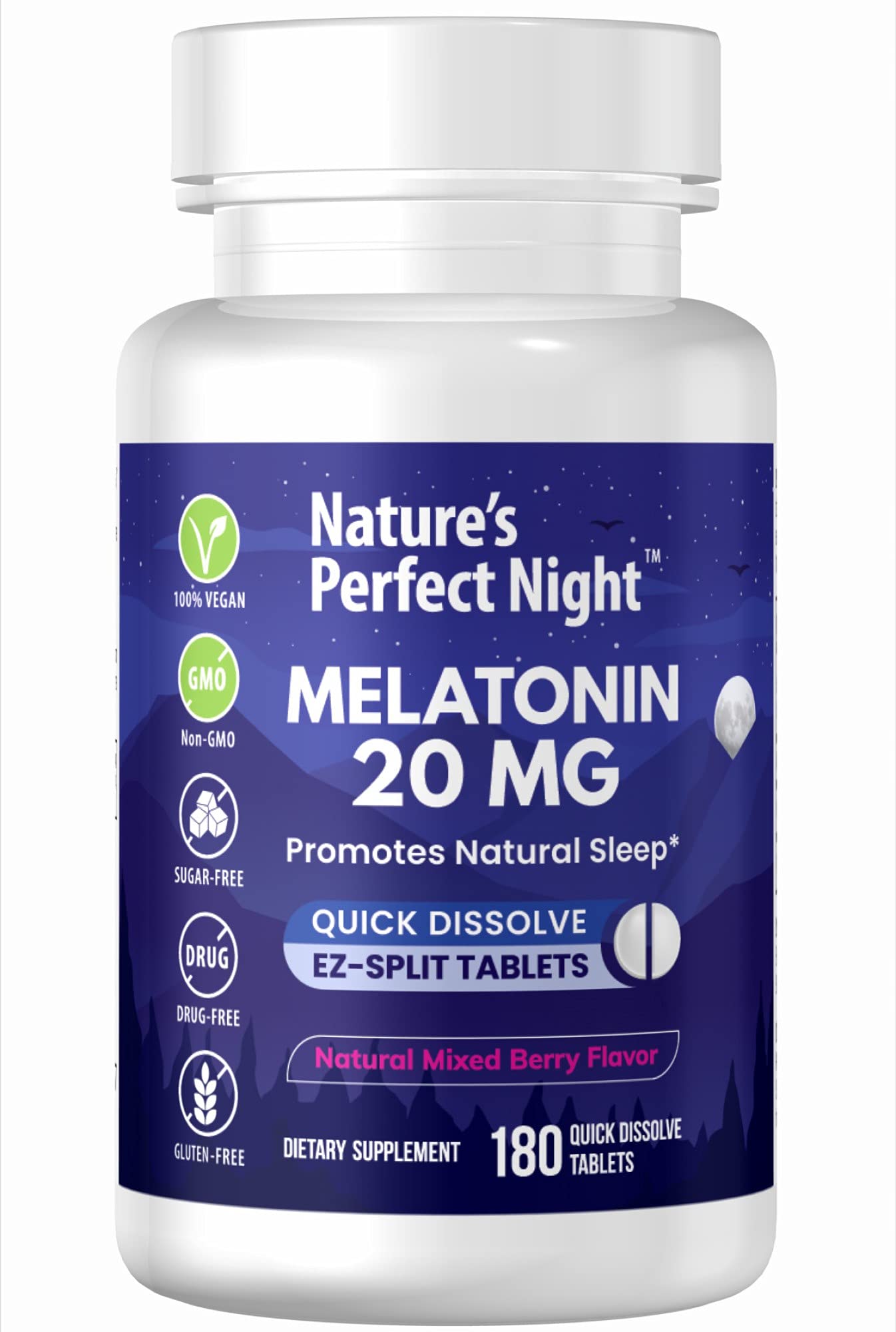 Nature's Perfect Night melatonina tableta disolución rápida para dormir mejor