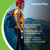 Nature's Plus Source of Life Garden Mujer, caja de producto sin gluten y vegano.