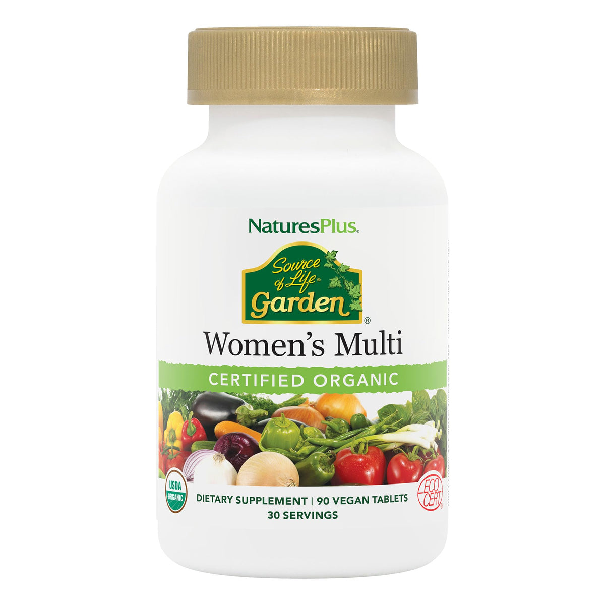 Nature's Plus Source of Life Garden Mujer, tabletas para energía diaria.