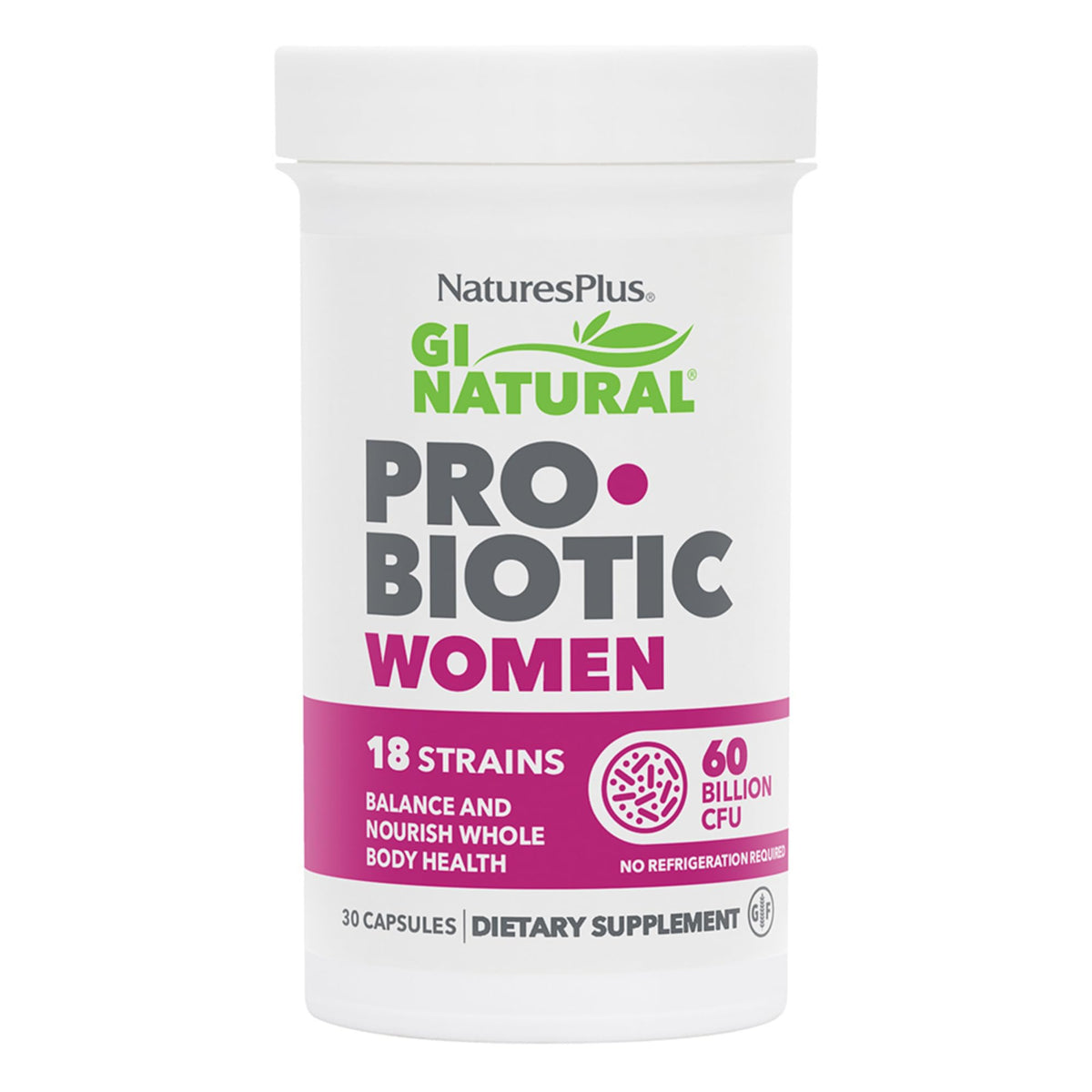 Nature's Plus GI Probiotico Natural para Mujeres cápsulas: soporte digestivo diario.