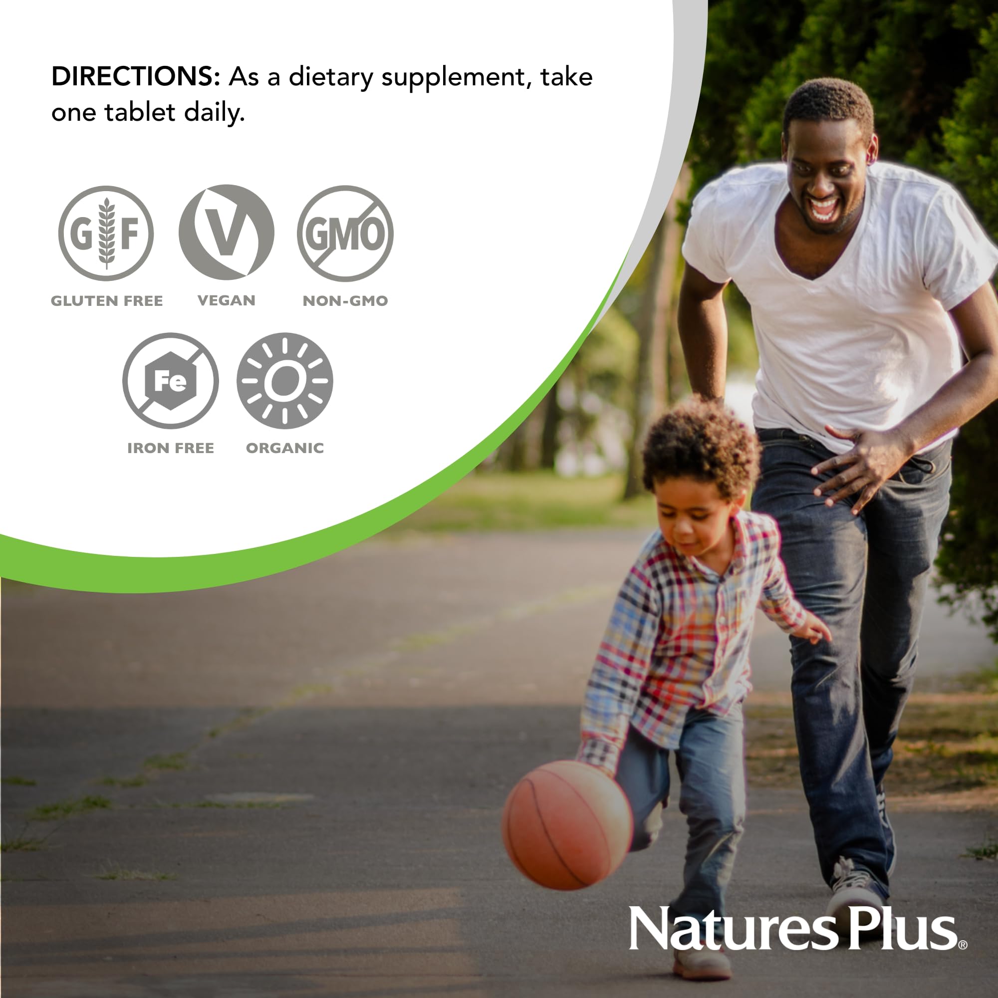 Nature's Plus Source of Life Garden etiqueta orgánica USDA sin gluten