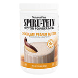 Nature's Plus SPIRU-TEIN chocolate peanut butter en botella, batido proteico para energía diaria.