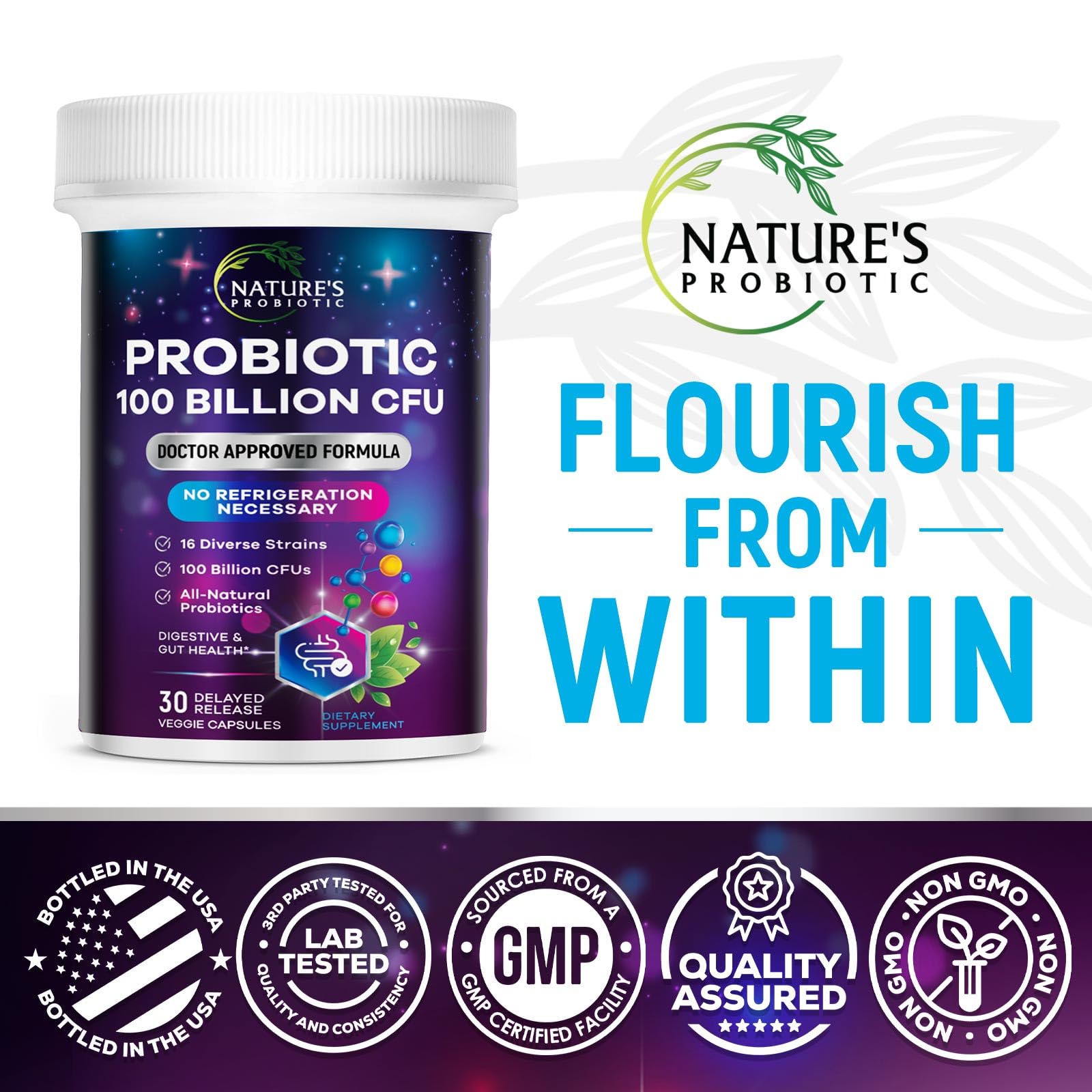Nature's Probiotic fórmula vegana estable sin refrigeración