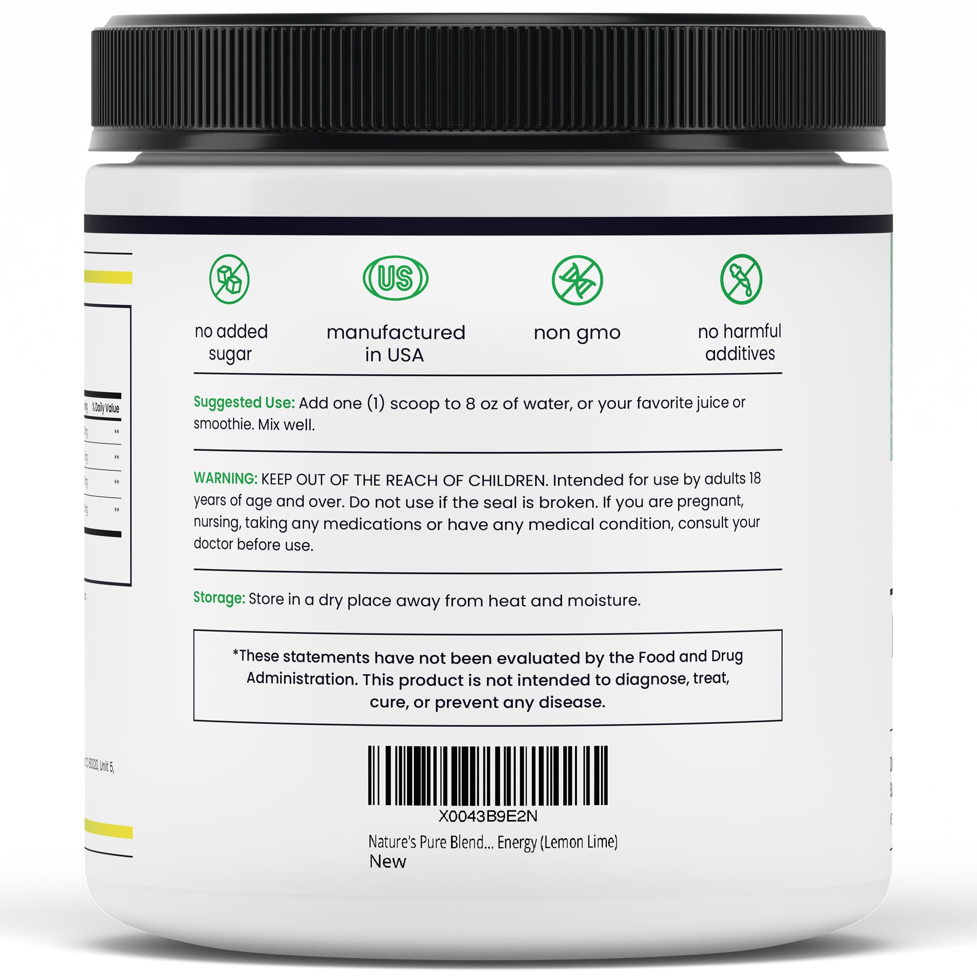Nature's Pure Blend L-Arginina y L-Citrulina: apoyo a óxido nítrico.