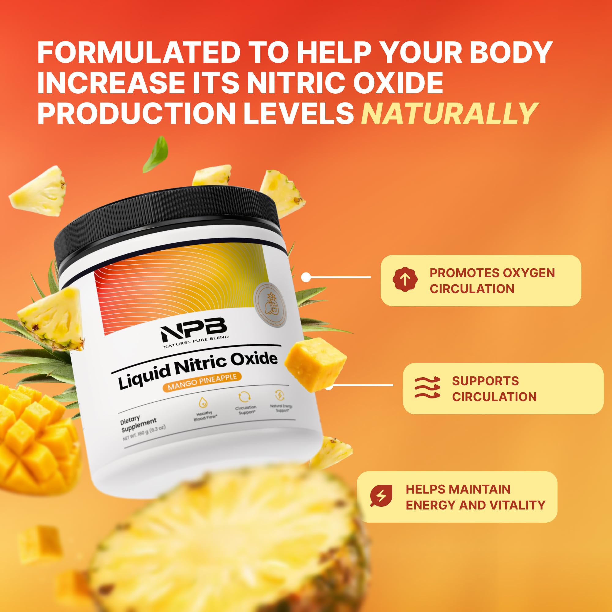 Nature's Pure Blend polvo de arginina y citrulina para flujo sanguineo