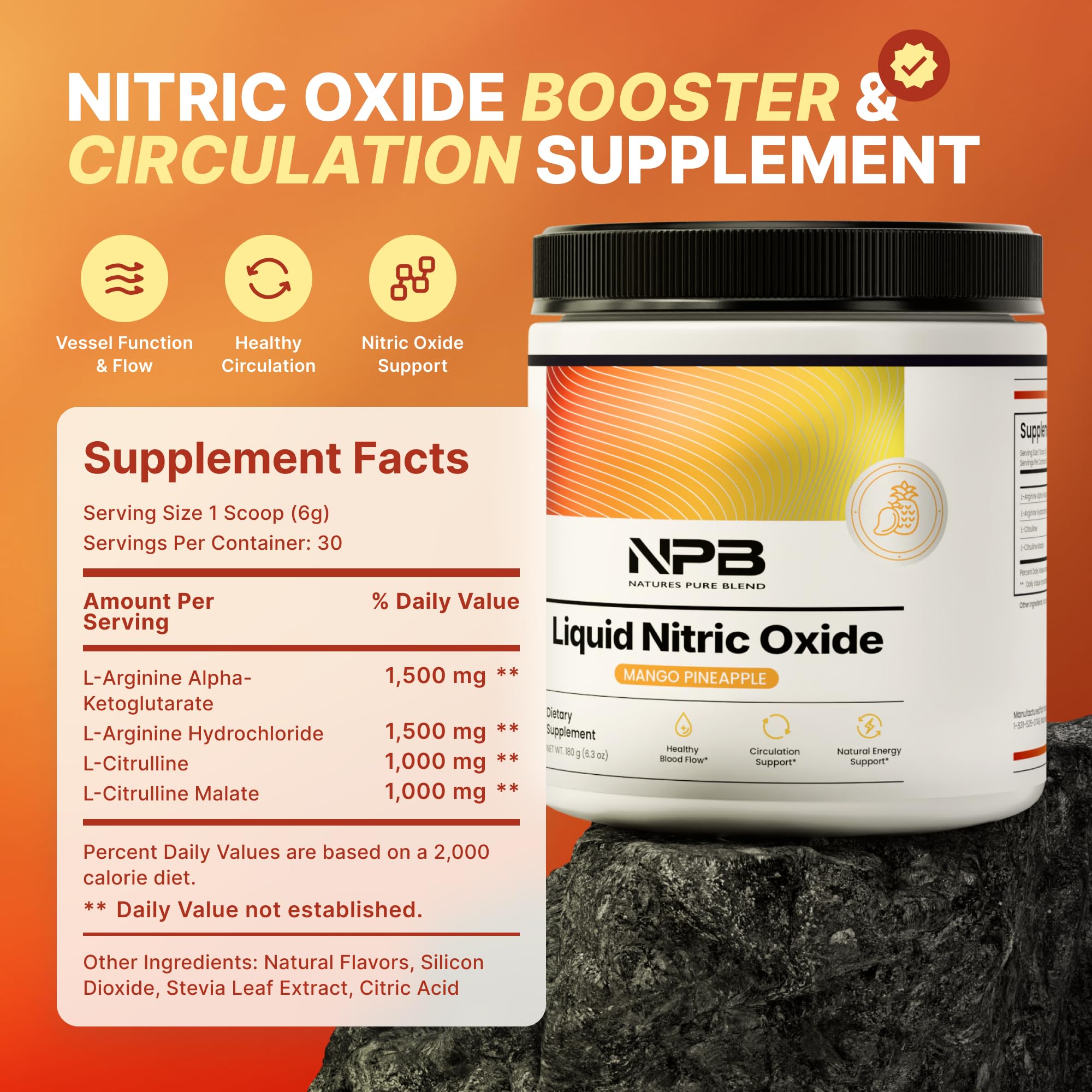 Nature's Pure Blend pre-entrenamiento fácil de disolver y beber