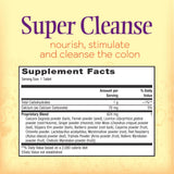 Nature's Secret Super Cleanse: etiqueta detallada con hierbas y probiótico para bienestar