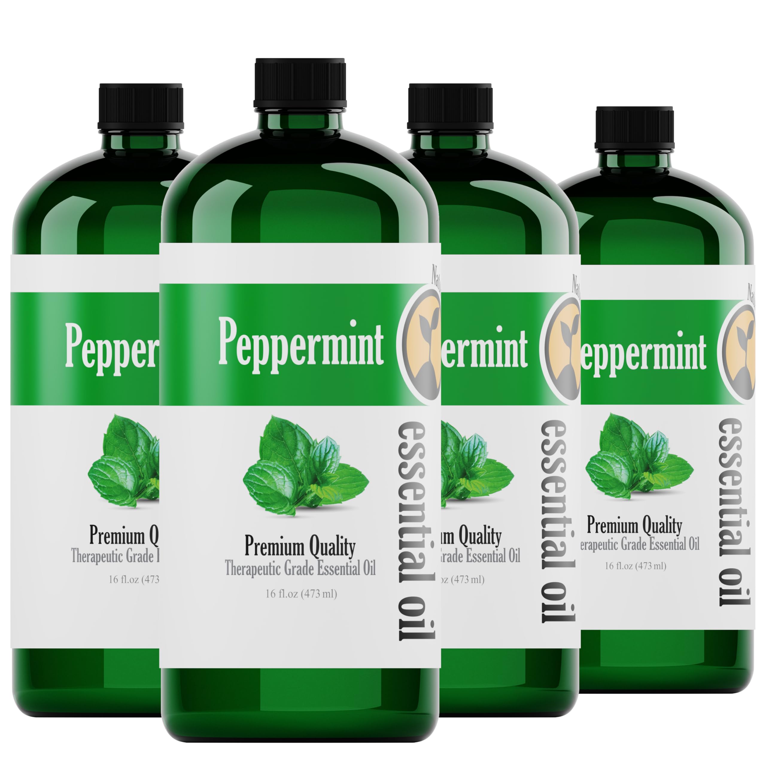 Natures-Star Aceite esencial de menta: paquete de 4 botellas con dispensador.