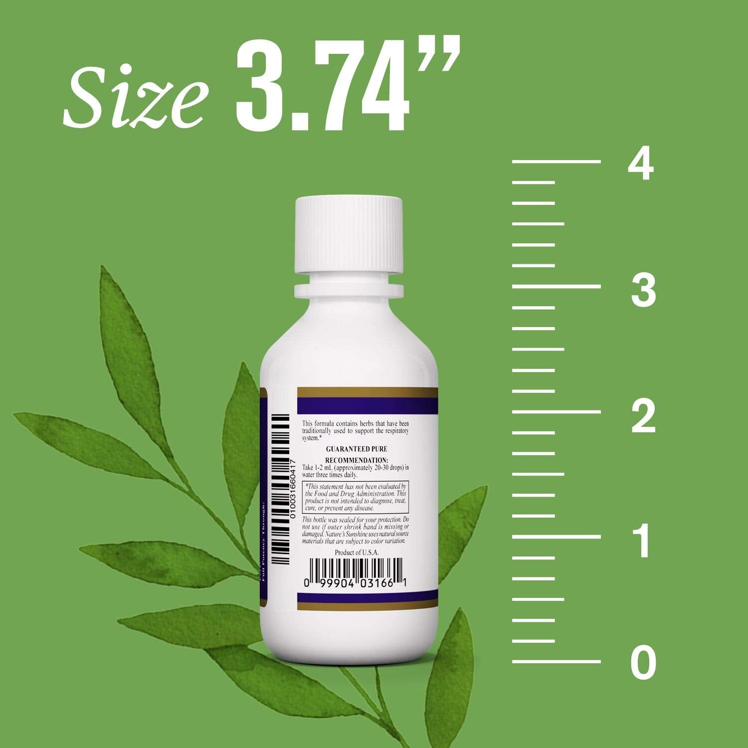 Nature's Sunshine Alergia Estacional: etiqueta con información de ingredientes.