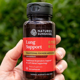 Nature's Sunshine etiqueta del producto: información clara para usar como complemento respiratorio.
