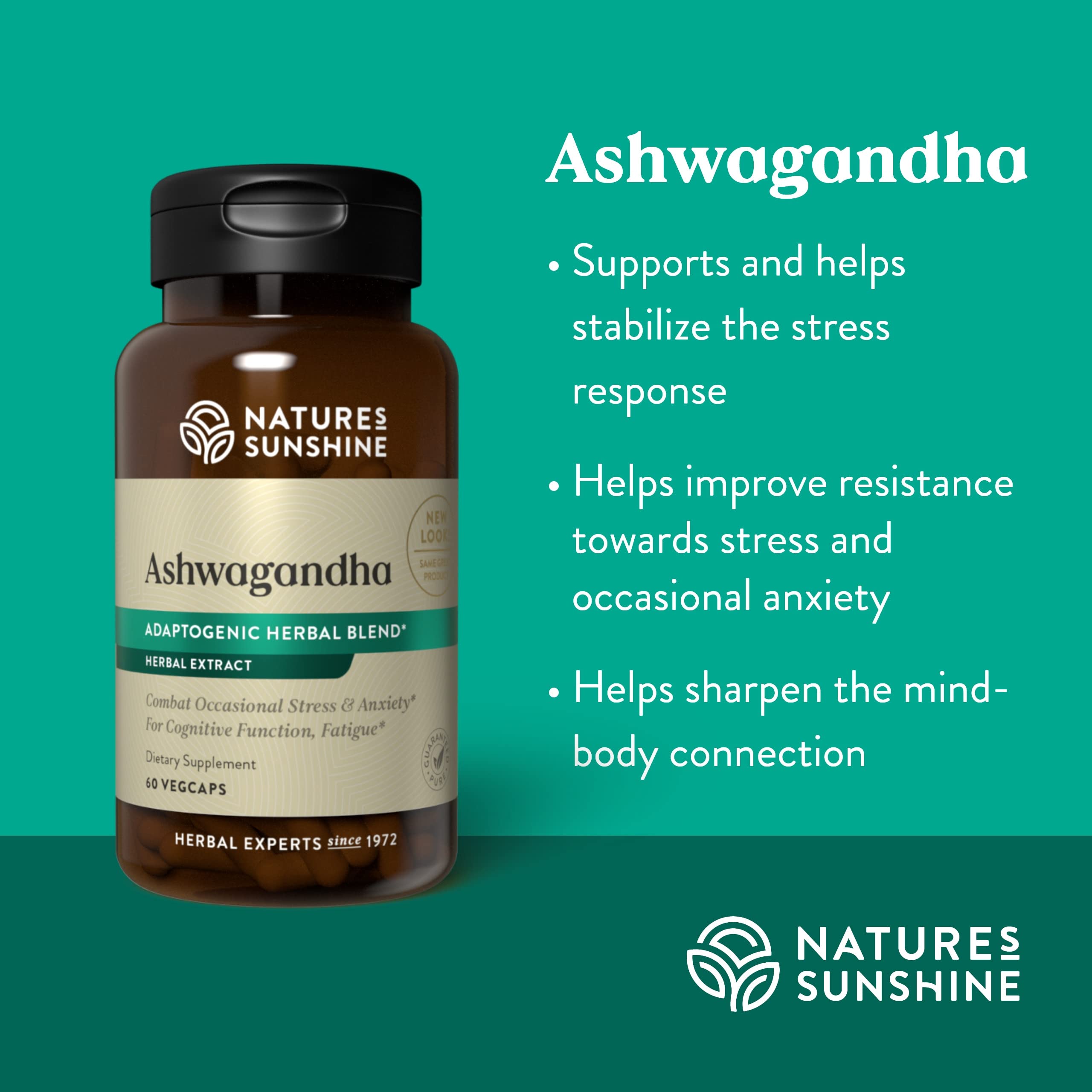 Nature's Sunshine Ashwagandha ingredientes: ingredientes naturales para un estilo de vida equilibrado.