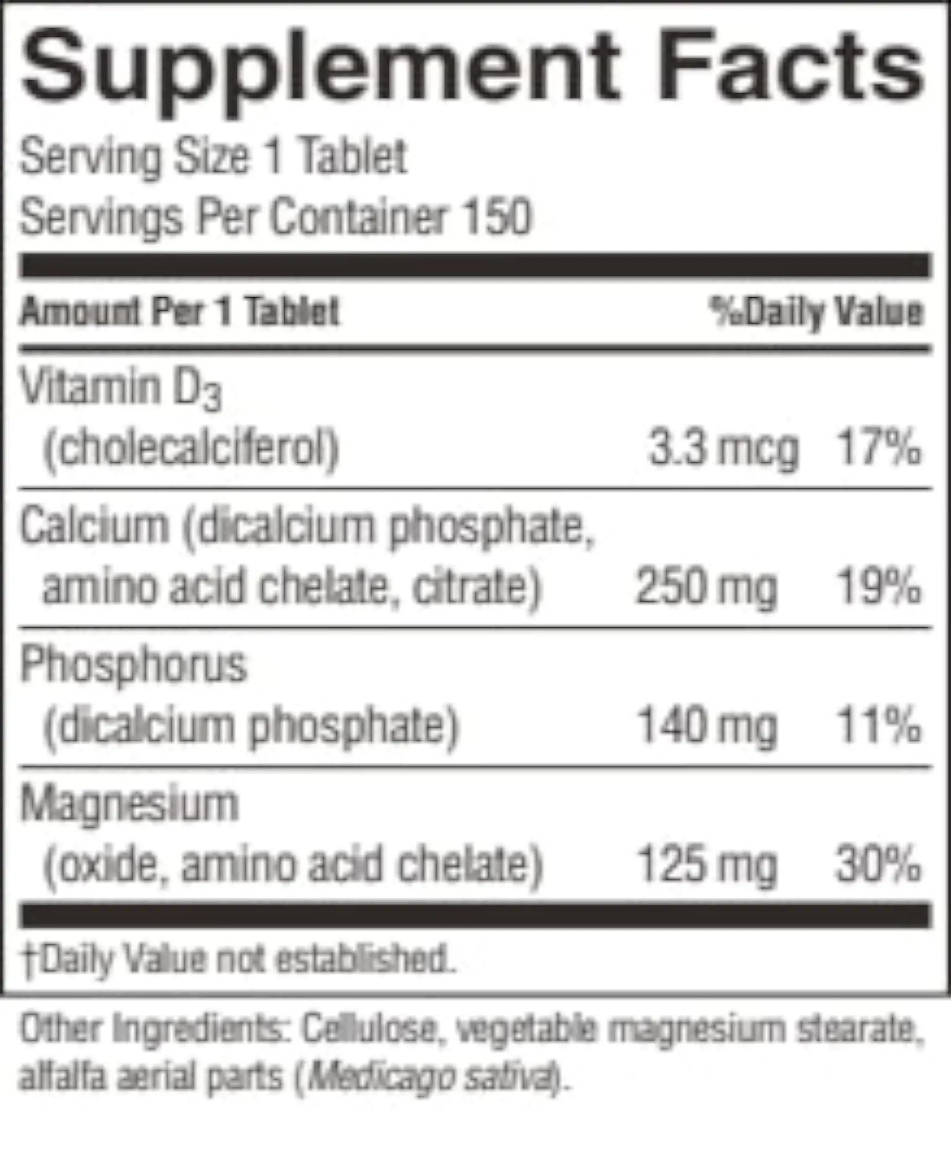 Nature's Sunshine Calcium Plus D3, etiqueta de frasco mostrando certificación Kosher.