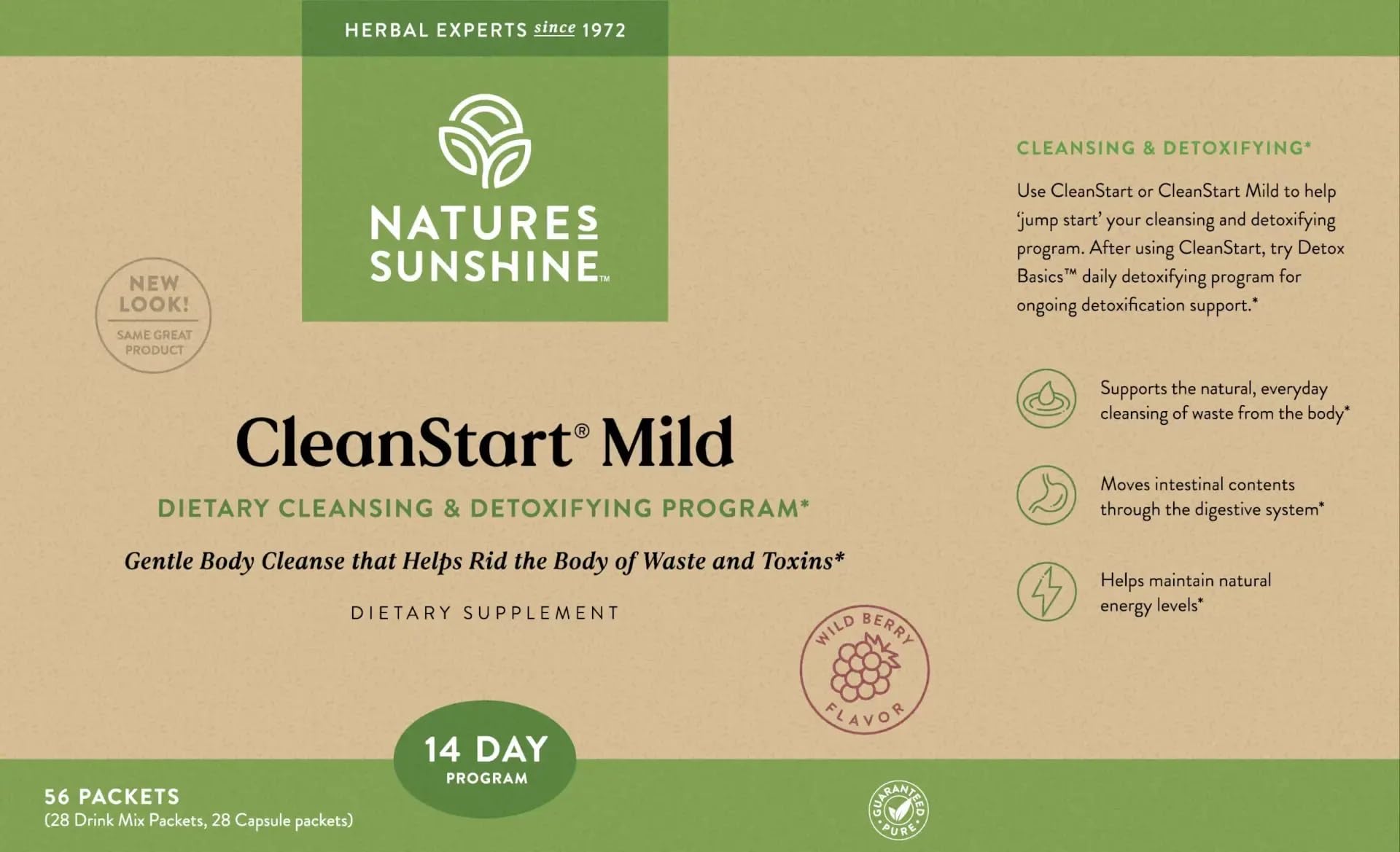 Nature's Sunshine CleanStart Mild, aporta energía natural durante la jornada gracias a su fórmula suave.
