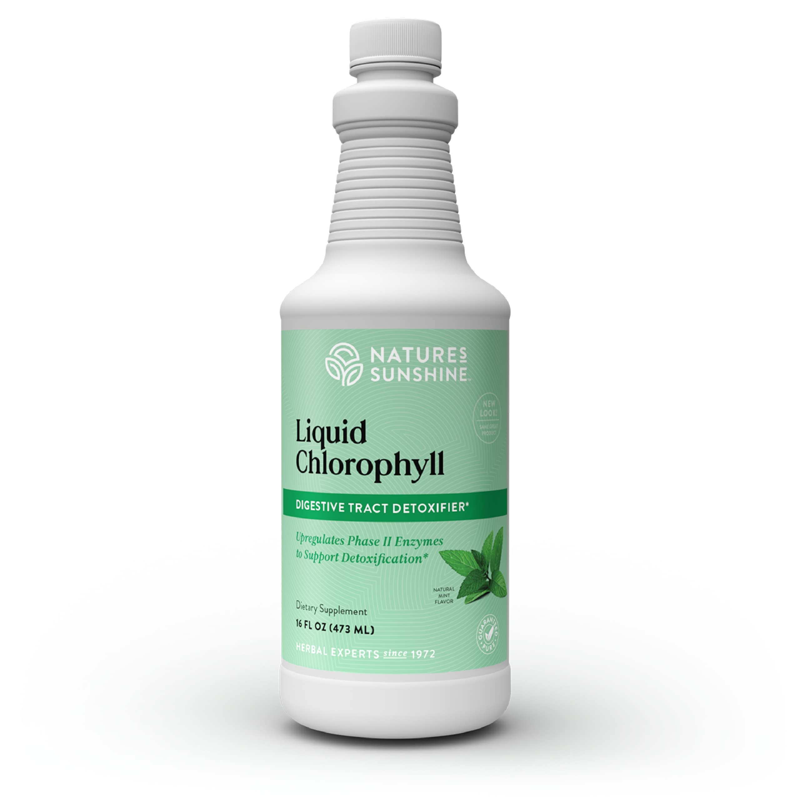 Nature's Sunshine clorofila – bote vertido, ayuda a detox suave diario.