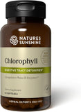 Nature's Sunshine Clorofila capsulas frente: apoyo digestivo suave y energia diaria.