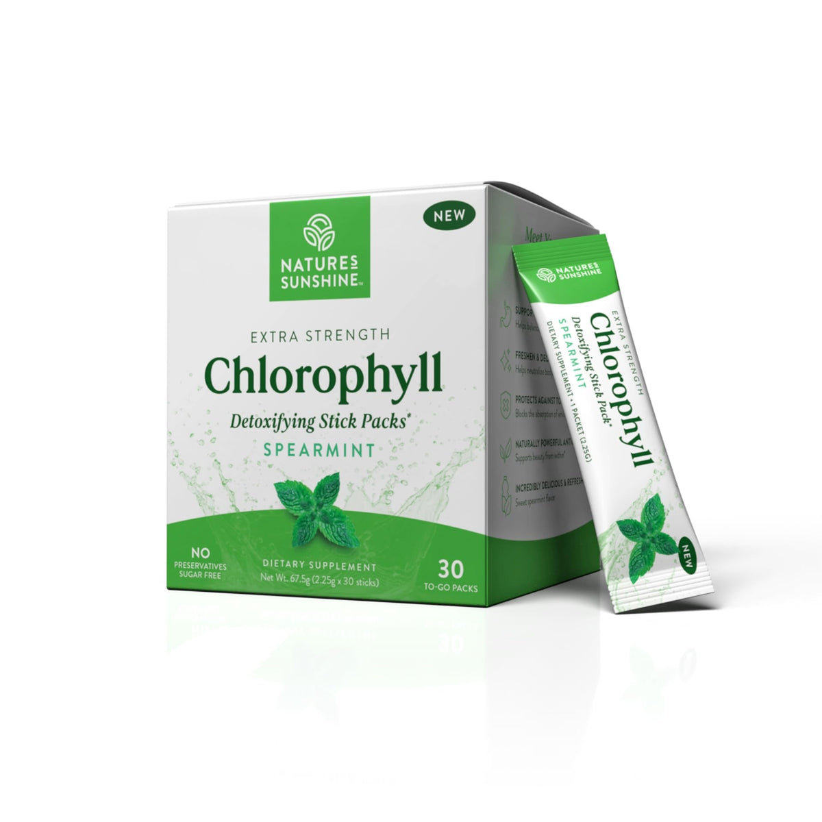 Nature's Sunshine clorofila-stick envase cómodo para detox diario
