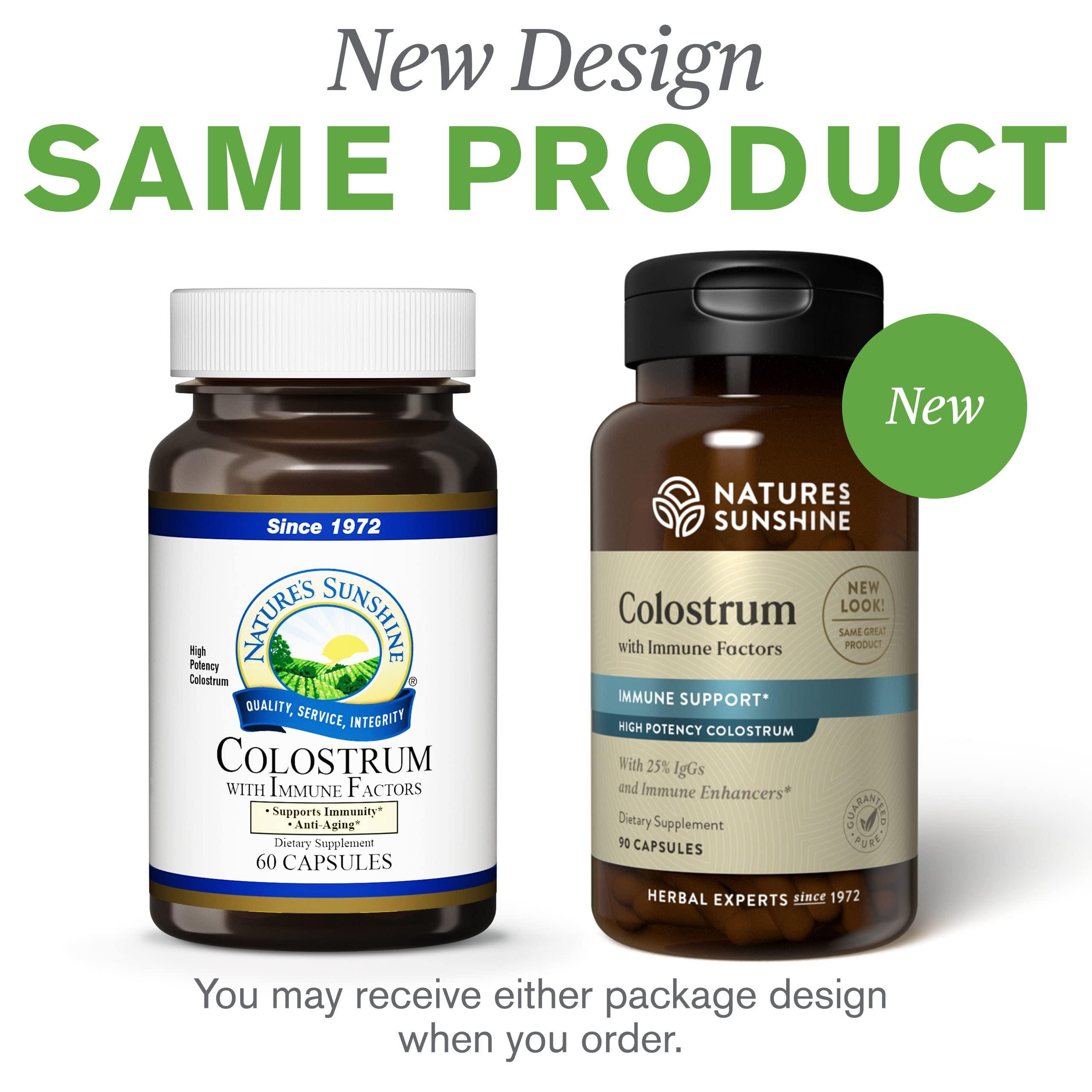 Nature's Sunshine Colostrum: uso diario recomendado para apoyo general.