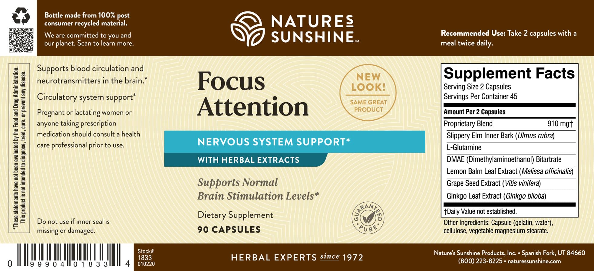 Nature's Sunshine Enfoque Atención: escena de uso diario para bienestar cerebral