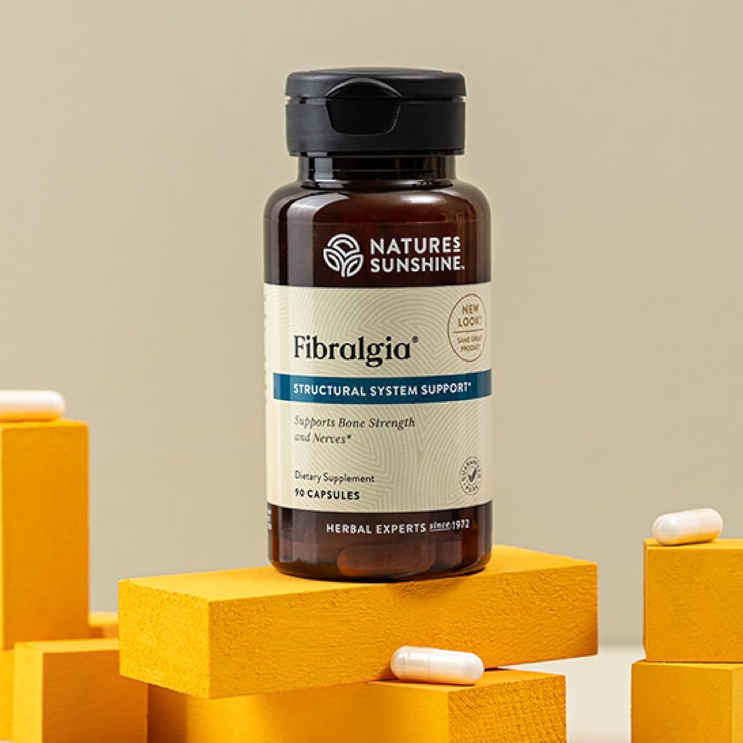 Nature's Sunshine Fibralgia, uso diario recomendado para una rutina saludable.