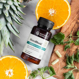 Nature's Sunshine HistaBlock etiqueta de la botella, información de uso seguro