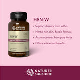 Nature's Sunshine HSN-W etiqueta: información clara sobre pureza y uso.