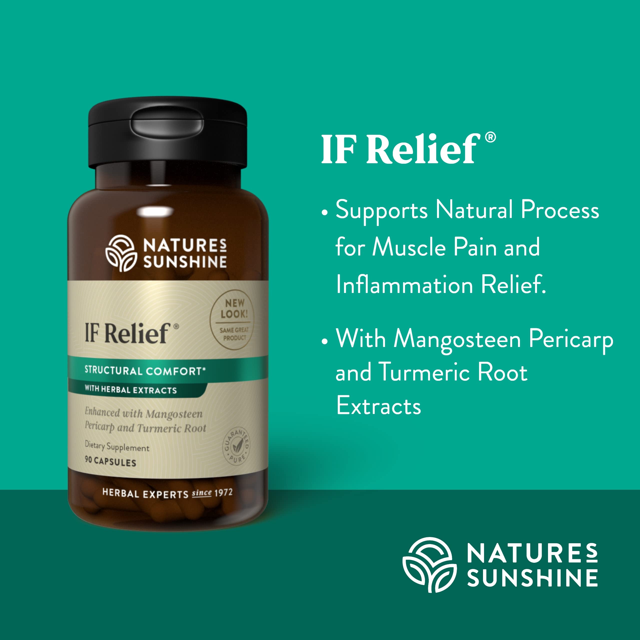 Cúrcuma raíz en IF Relief, ingrediente antioxidante destacable.