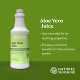Nature's Sunshine Aloe Vera Juice 32 Oz, uso diario cómodo para cualquier momento.