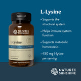 Capsulas de Nature's Sunshine Lisina en mano para fácil administración