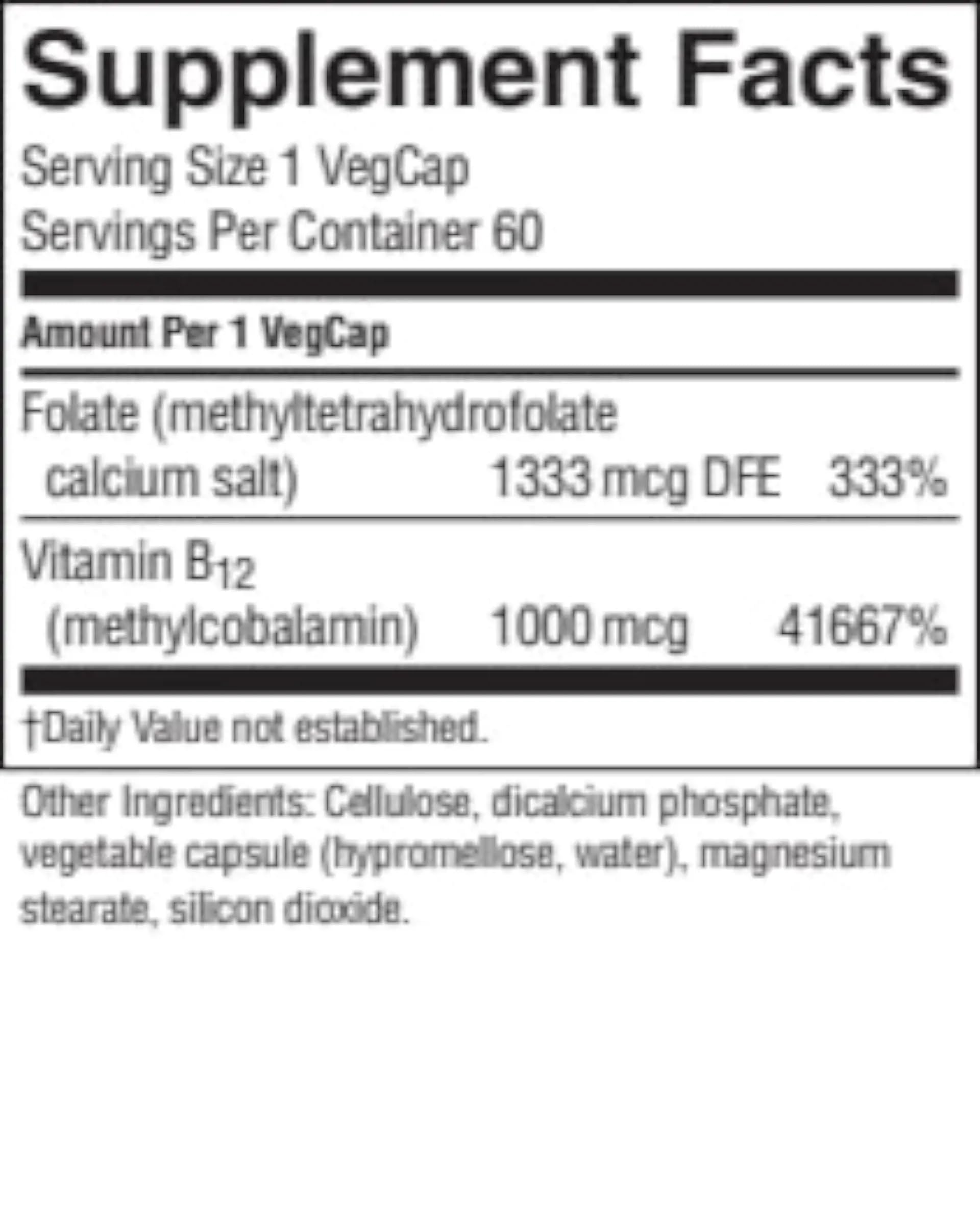 Nature's Sunshine Methyl Combo: etiqueta clara con información de uso.