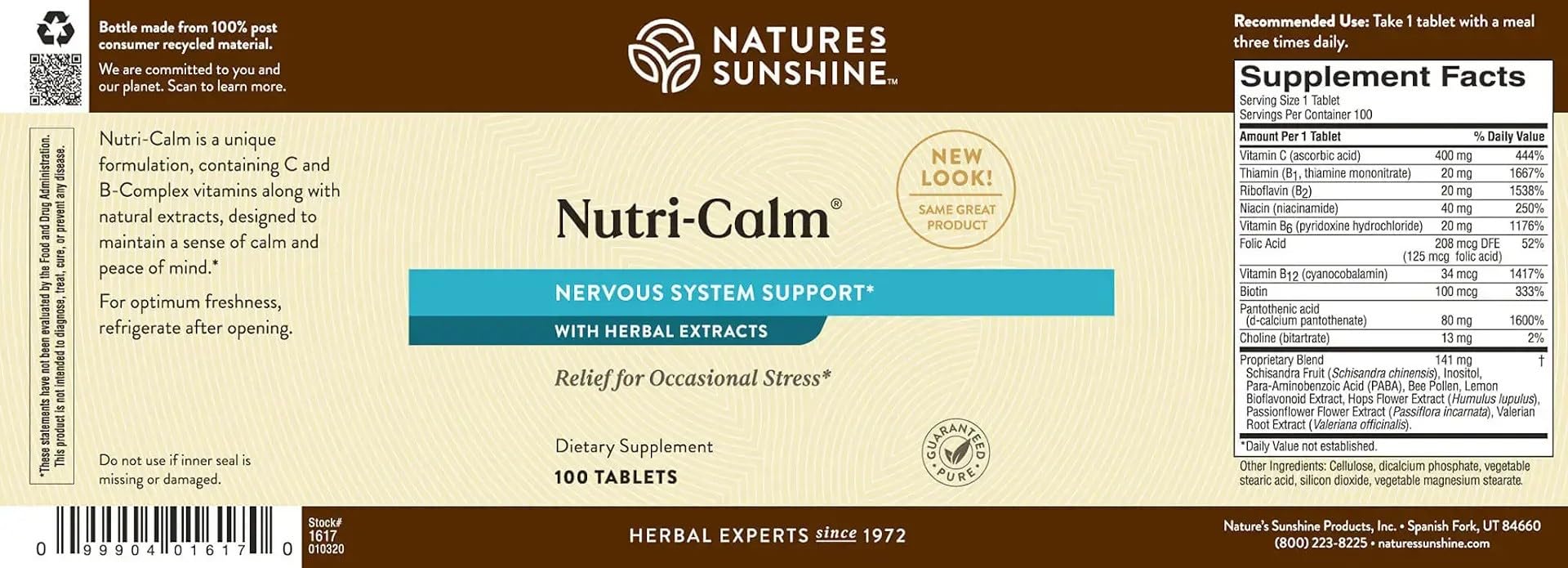 Nature's Sunshine Nutri-Calm: ritual diario de relajación para el estrés