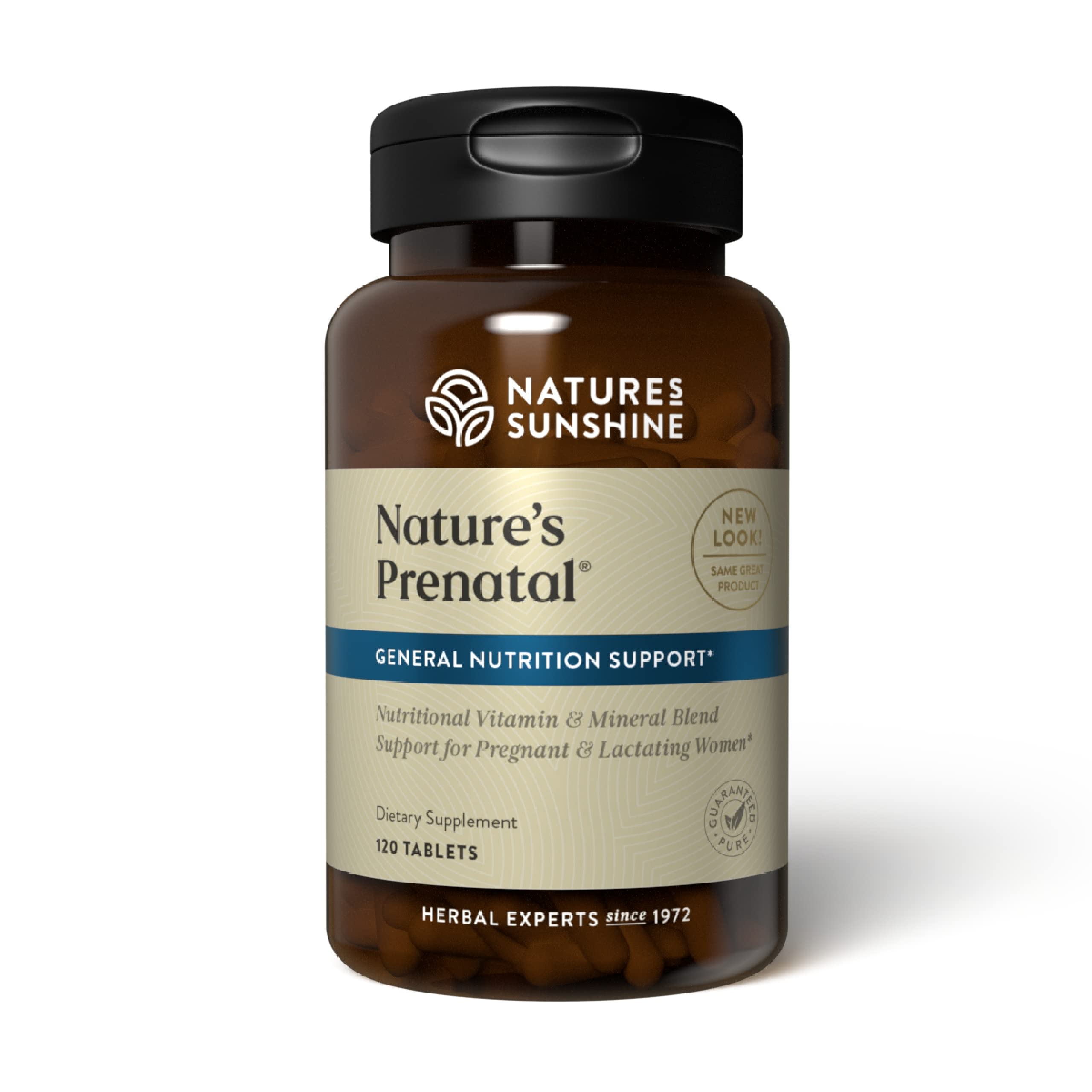 Nature's Sunshine Prenatal, botella frente: soporte nutricional para madre y el bebé