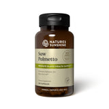 Nature's Sunshine Saw Palmetto, botella con cápsulas para soporte diario.