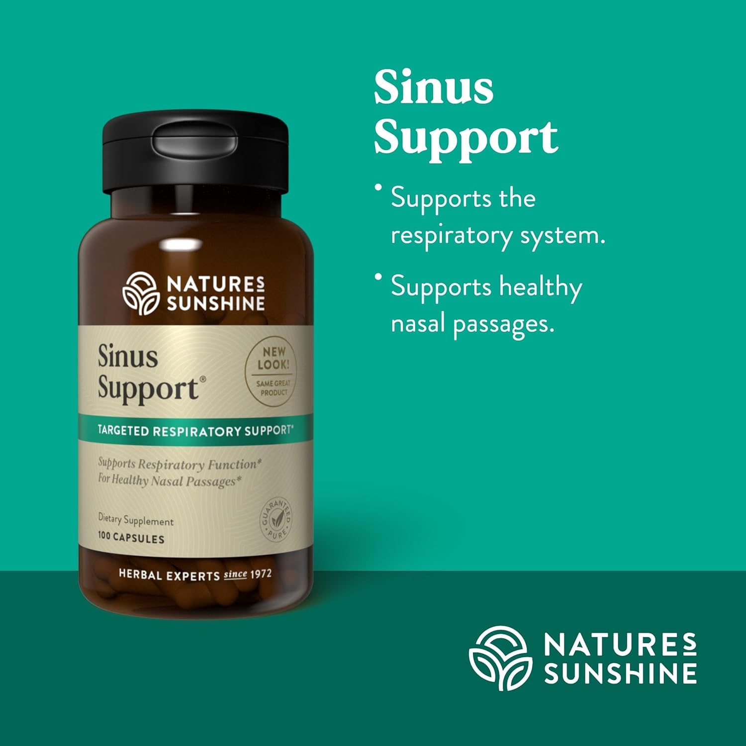 Nature's Sunshine Sinus Support EF, cápsulas: fórmula herbal encapsulada para comodidad