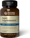 Nature's Sunshine Suplemento sin hierro, botella frontal, apoyo a la salud general.