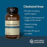 Nature's Sunshine tabletas de hierro 25 mg; pueden apoyar la energía diaria.