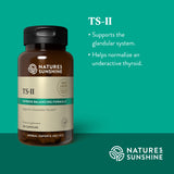 Nature's Sunshine TS II con flores de lúpulo: cápsulas y aroma suave.