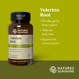 Nature's Sunshine Valerian Root: etiqueta clara con recomendaciones de uso.