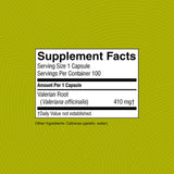 Nature's Sunshine Valerian Root: presentación de 100 cápsulas para consumo regular.