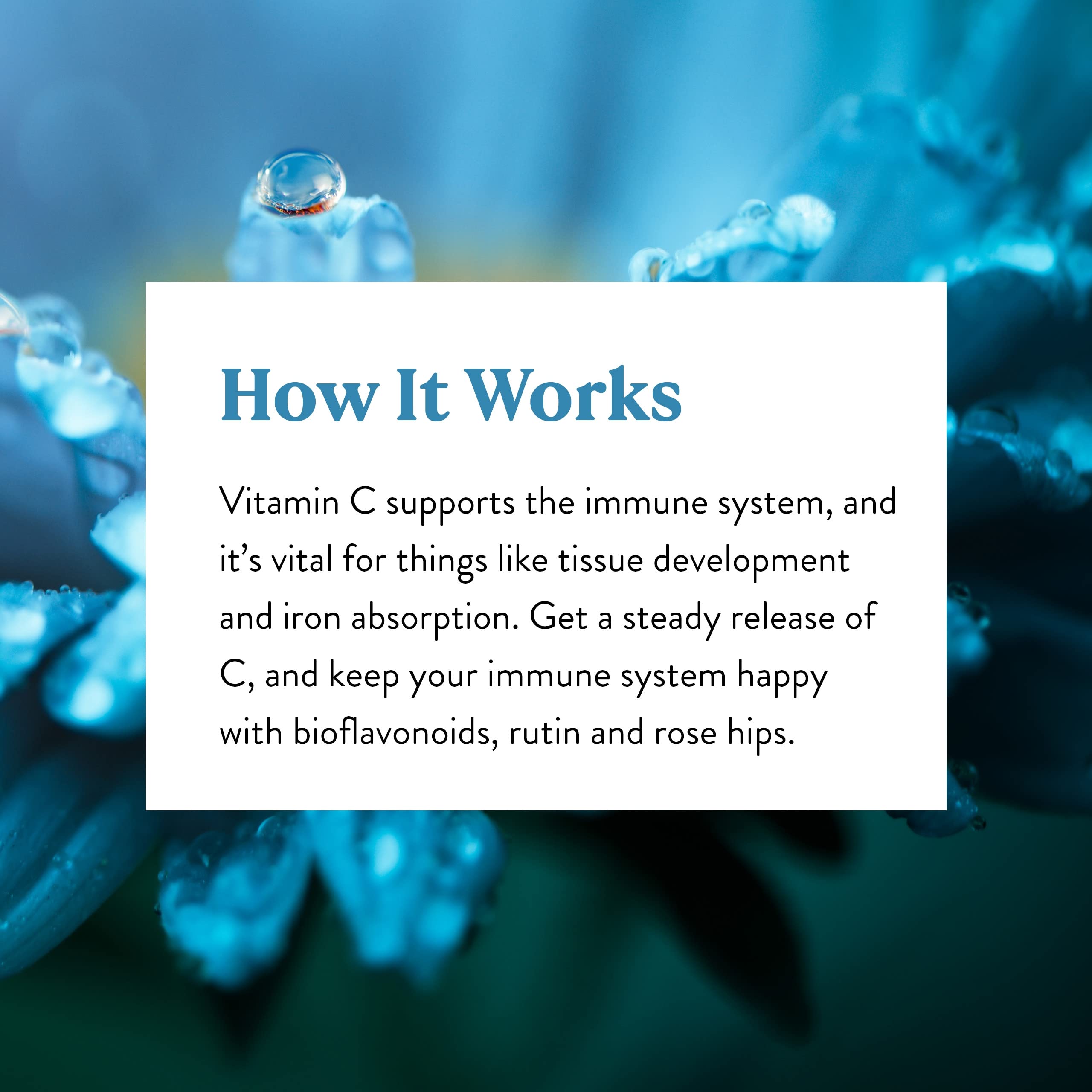 Envase seguro Nature's Sunshine Vitamina C para almacenamiento estable.
