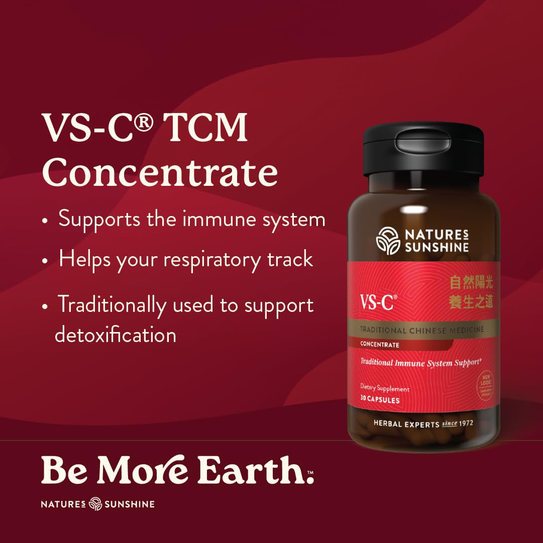 Cápsulas VS-C TCM Concentrate para uso diario y apoyo natural del sistema inmunitario.